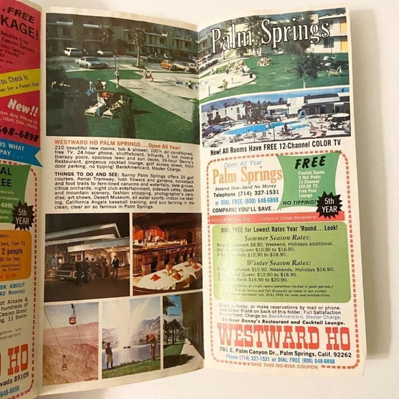 Vintage 1971 Westward Ho Motel Circus Circus Travel Brochure Las Vegas - Picture 12 of 12